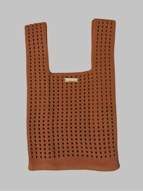 Kopari Brown Knit Tote Bag